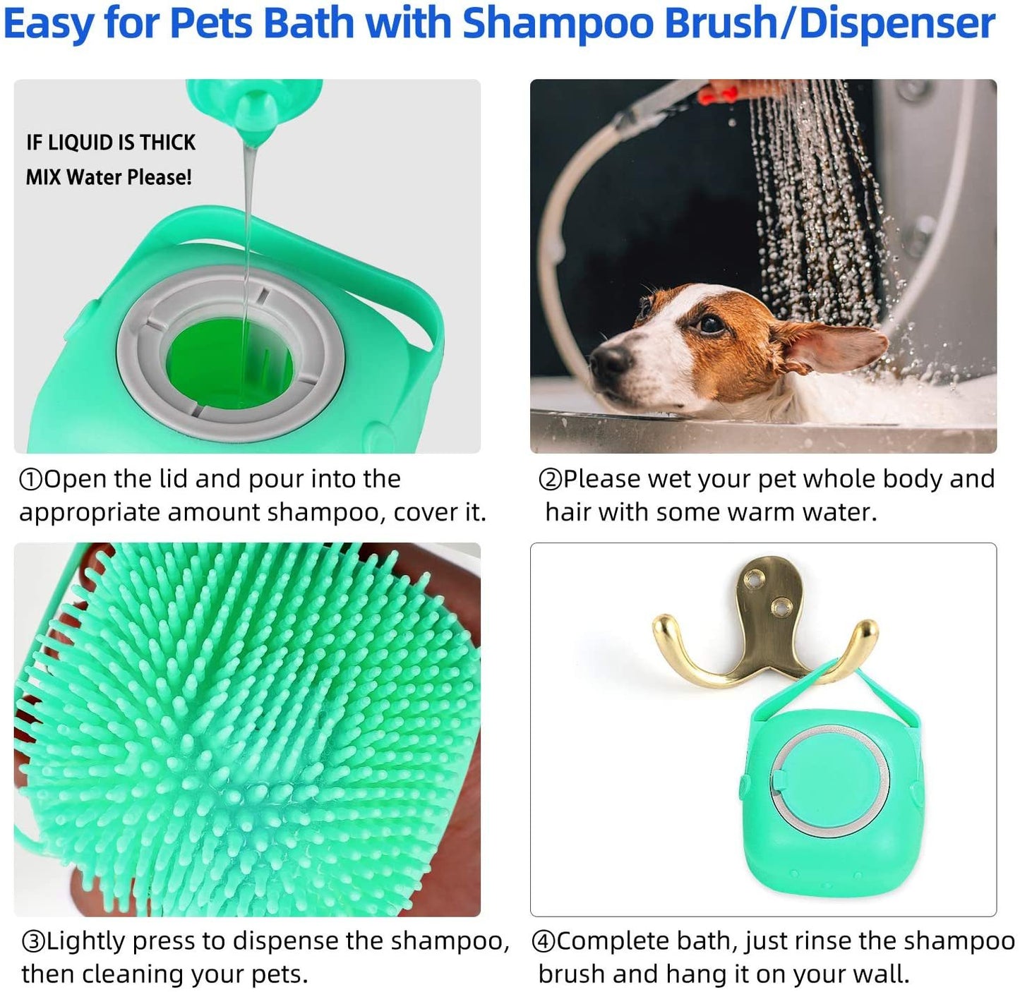 Deep Clean Pet Bath Brush