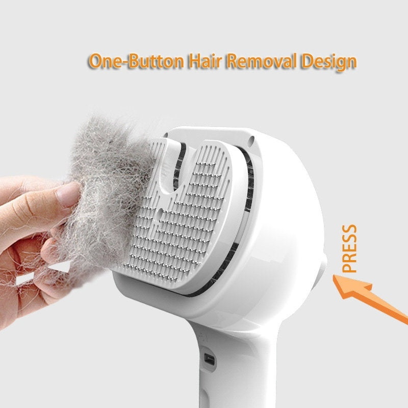 One-Click Self-Cleaning Pet Brush