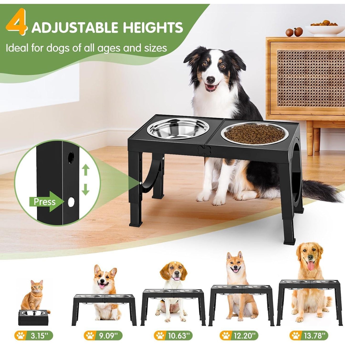 Adjustable Comfort Dog Feeding Stand