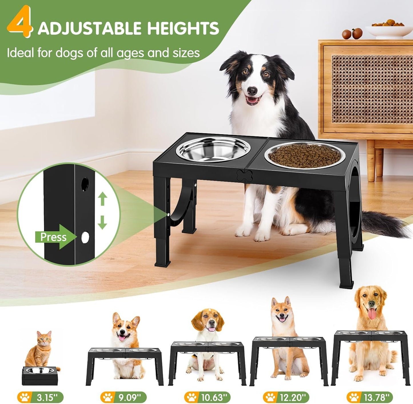 Adjustable Comfort Dog Feeding Stand